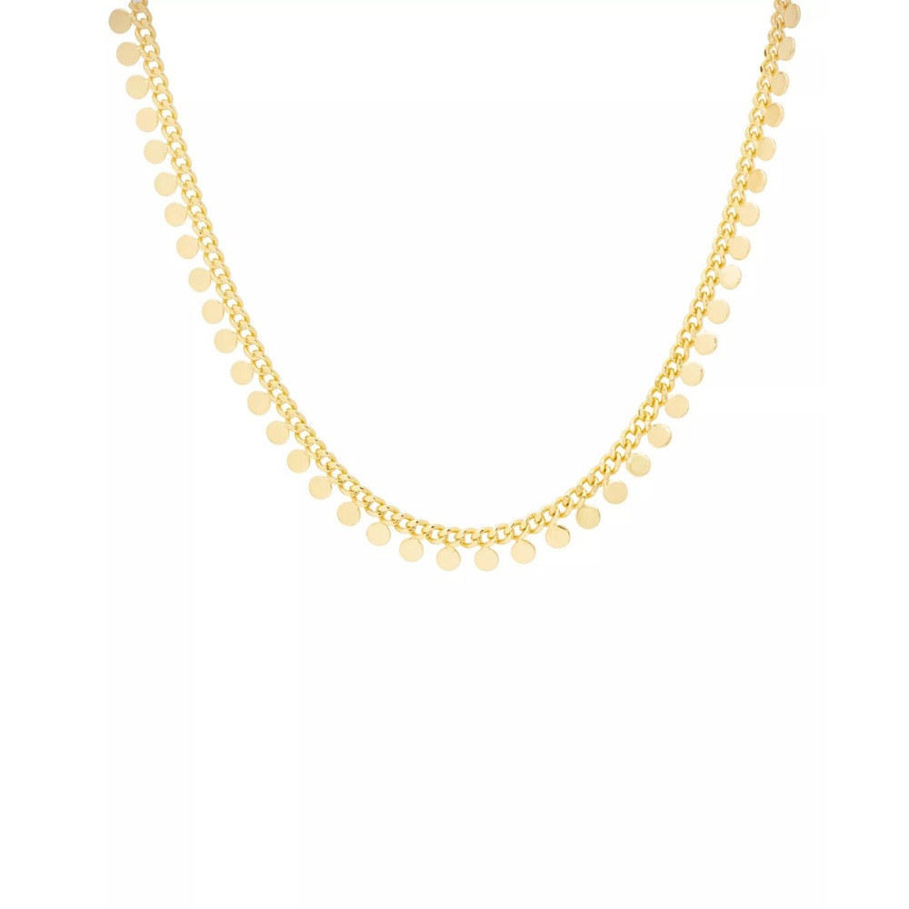 Macy's Gold Plated Dangling Discs 18" Necklace NWT